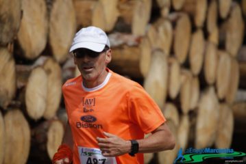 (Enrico Fina impegnato alla Enego Marcesina 2018 - Foto di salvatore Turria)