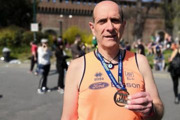 Giorgio Menegazzo al termine della StraMilano