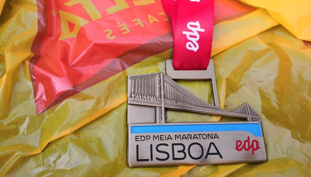 La medaglia della Mezza Maratona di Lisbona