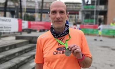 Giorgio Menegazzo al termine della Mezza Maratona di Genova - Copia