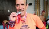 Giorgio Menegazzo all'arrivo dell'Half Marathon Vivicittà di Firenze