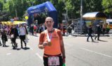 Giorgio al termine della Rock 'n Roll Marathon di Madrid