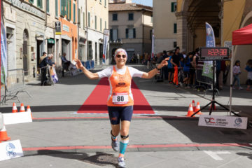 Valeria all'arrivo della Camminata del Donatore