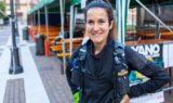 )Nella foto, tratta dal suo profilo Facebook, Federica Bruttomesso alla partenza del Durona Trail 2019)