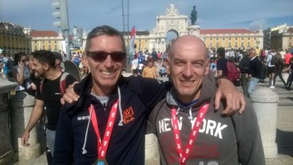 Enrico e Silvio al termine della maratona