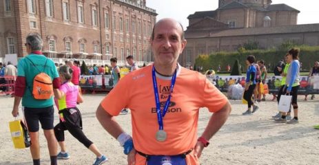 Giorgio Menegazzo al termine della Mezza di Torino 2